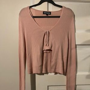 Ribbed Knit Two Piece Top